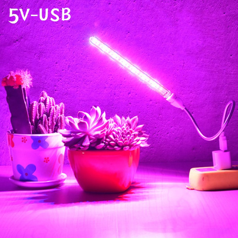 10w led vækstlys usb bærbart led plantevækstlys  dc5v fuldspektrum phyto lampe 21 leds roterende fleksibelt lys indendørs