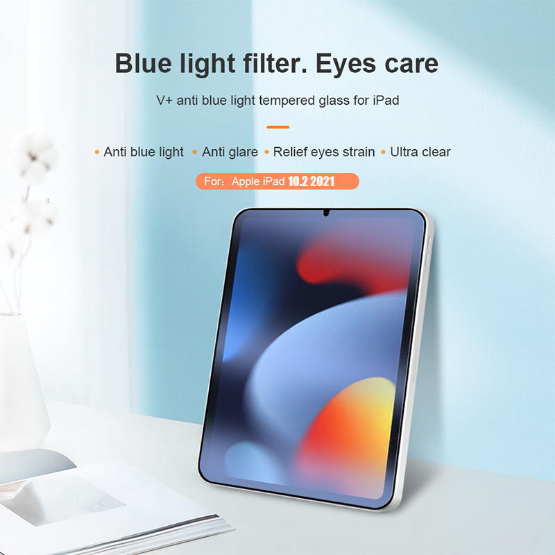 Pellicola temperata per iPad 7 8 9 10.2 2019 2020 2021 protezione dello schermo a copertura totale vetro per Apple iPad 10.2 9th Gen A2603 A2604