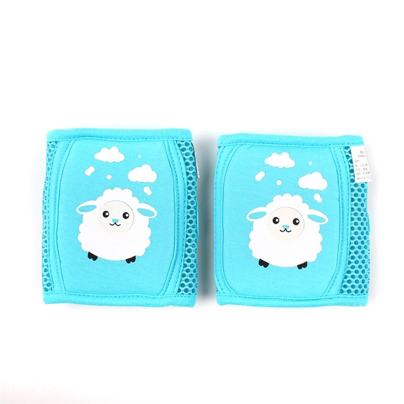 Cartoon Jongens Meisjes Kniebeschermers Kids Veiligheid Kruipen Elleboog Baby Peuter Baby Been Warmer Veiligheid Kids Mesh Knie Ondersteuning Beschermen: Blue Sheep
