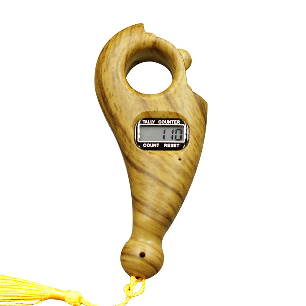 Digitaal display scroll met kwastje voor boeddhistische buikspieren, draagbaar decompressiespeelgoed, boeddha kralenteller, geluidsarm, mini-ontspanningsapparaat: A