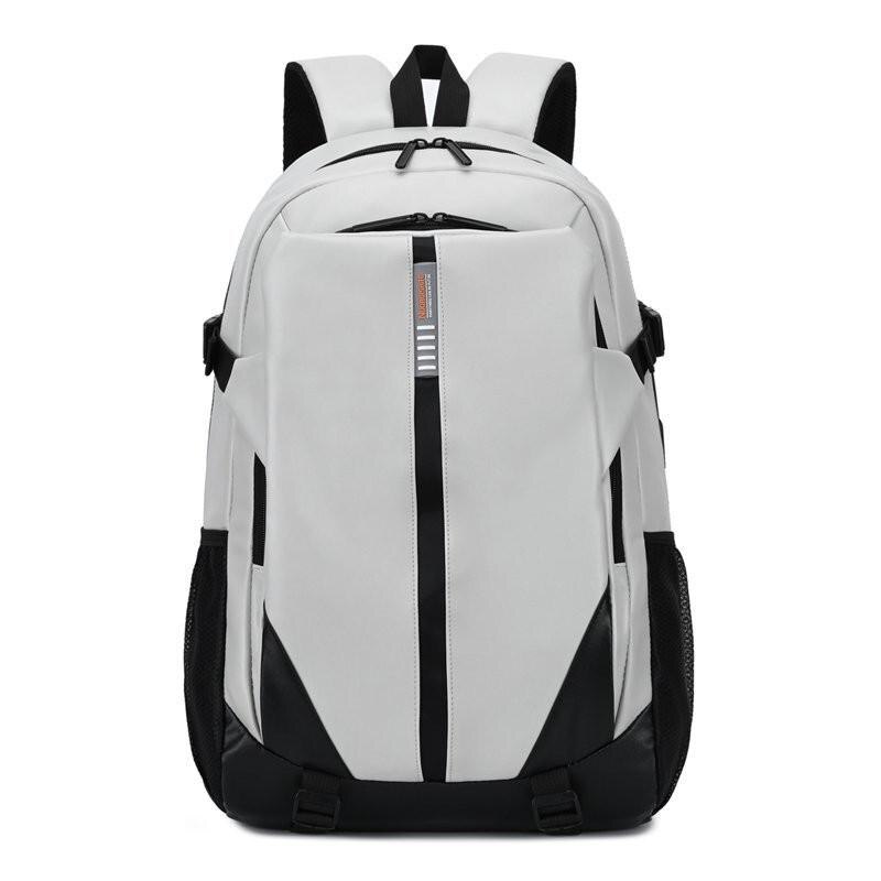 Mochila de viaje de alta capacidad para hombre, morral escolar para ordenador portátil de 15,6 pulgadas con carga Usb: Gray