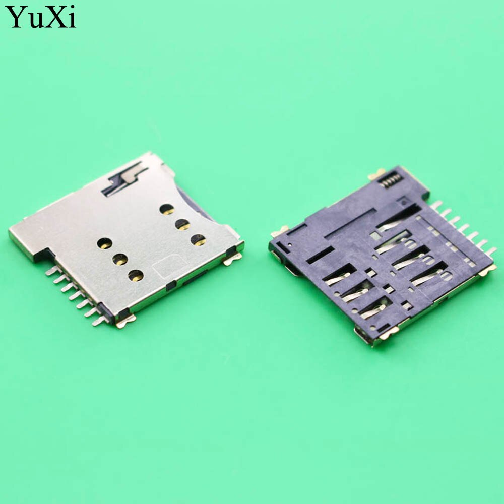 Yuxi Echte 7pin Push Micro Sim-kaart Socket Houder Slot Vervanging Connector