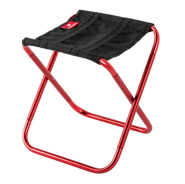 Udendørs møbler folde stol ultralet fiskeri camping stole sammenfoldelig aluminium lommestol mini strand stol: Rød