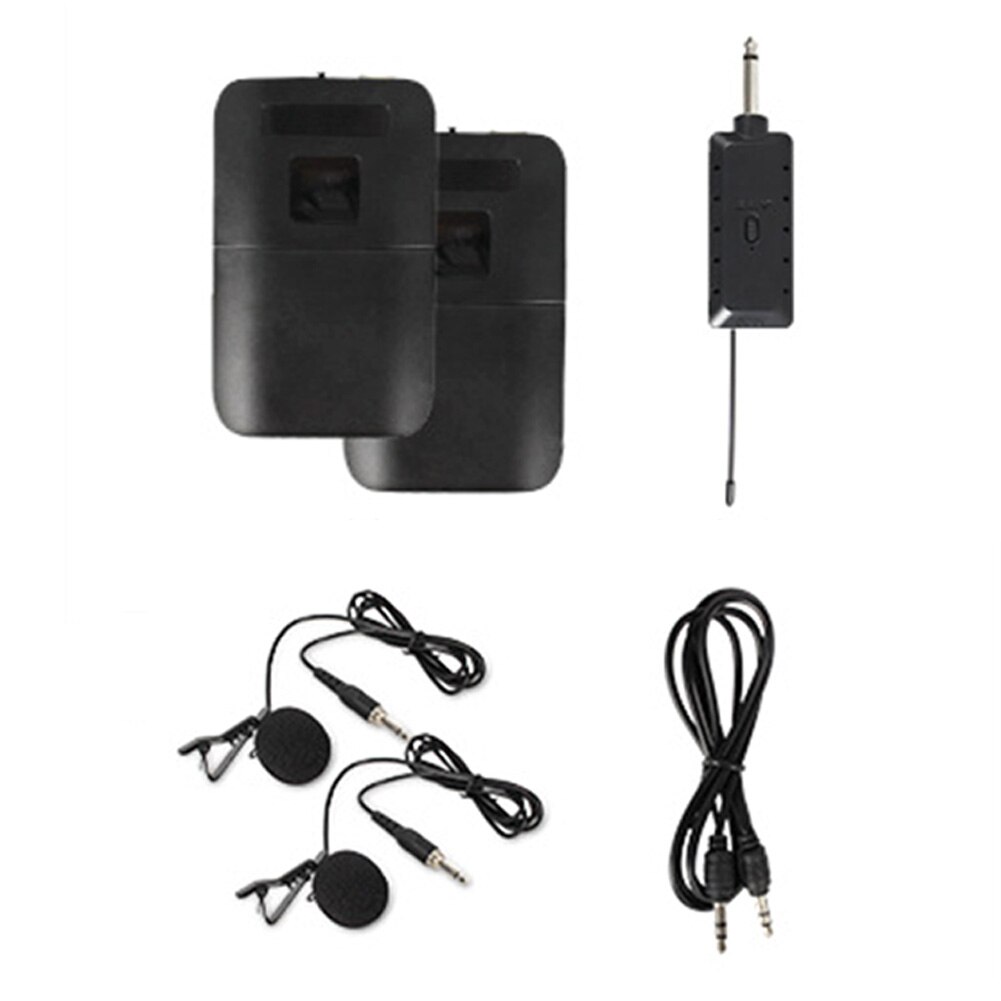 Wireless Microphone LED Screen HD Sound Universal Stable Signal Transmitter Receiver Public Speaking Headset Collar Clip Show: Collar Clip