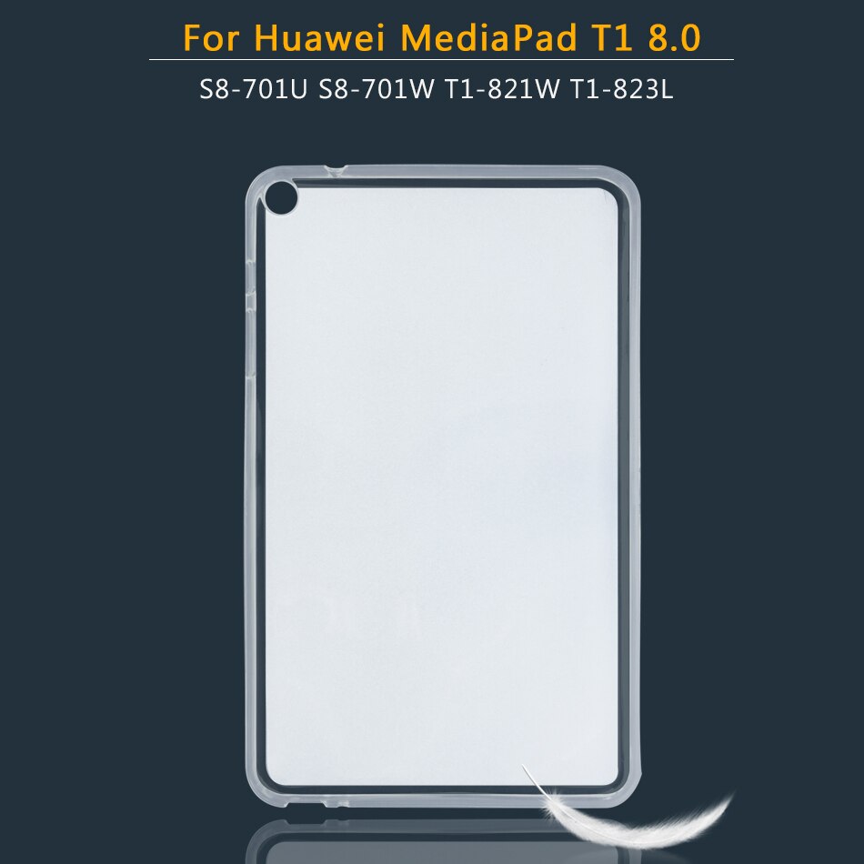 Flip Tablet Case For Huawei MediaPad T1 7.0 8.0 9.6 T1-701U/W S8-701W/U T1-821W/823L T1-A21W T1-A21L T1-A23L Silicone Soft Shell