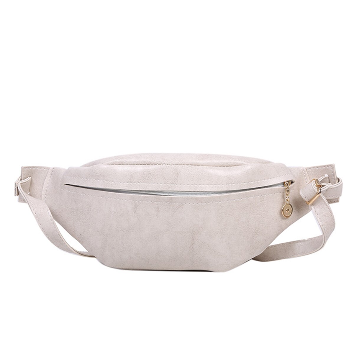 2020 nova marca feminina cor sólida saco da cintura do plutônio moda casual pequeno peito saco crossbody pacote de ombro para senhoras: WHITE