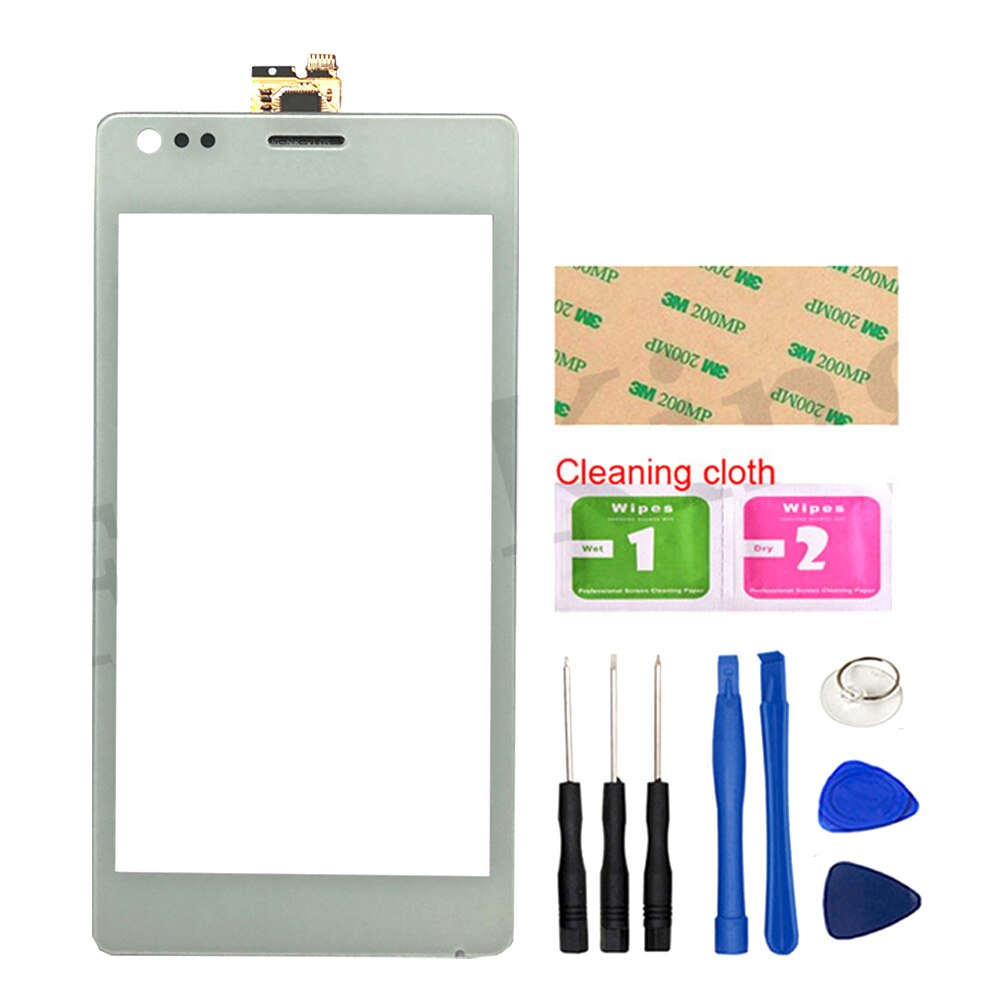 4.0 "Touchscreen Voor Sony Xperia M C1904 C1905 C2004 C2005 Digitizer Voor Glas Lens Sensor Panel gereedschap: White With Tools