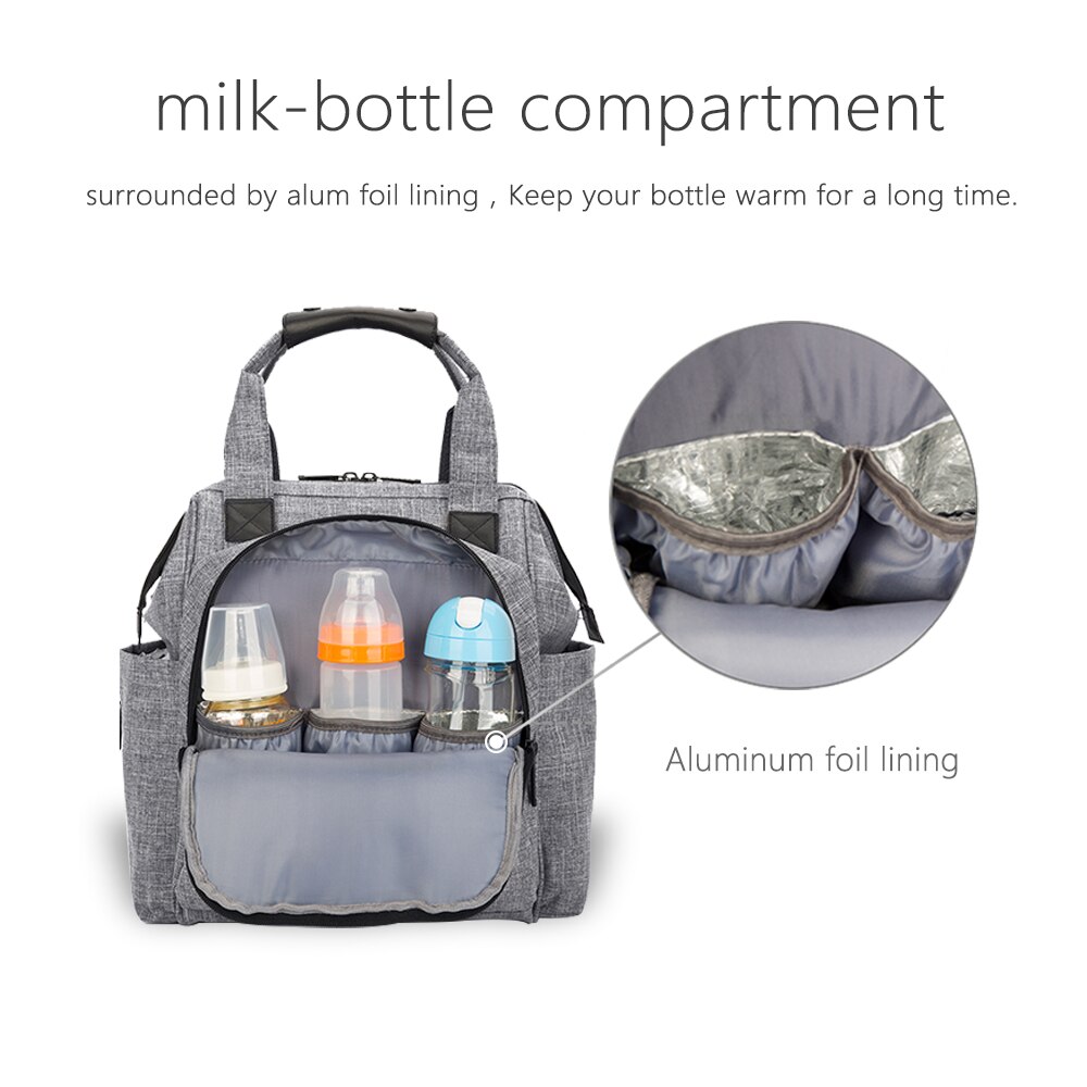Windel Tasche murmeln Baby Windel Tasche Große Kapazität Mumie Mutterschaft Rucksack Mit Ändern Pad Wasserdichte Kinderwagen Riemen Taschen