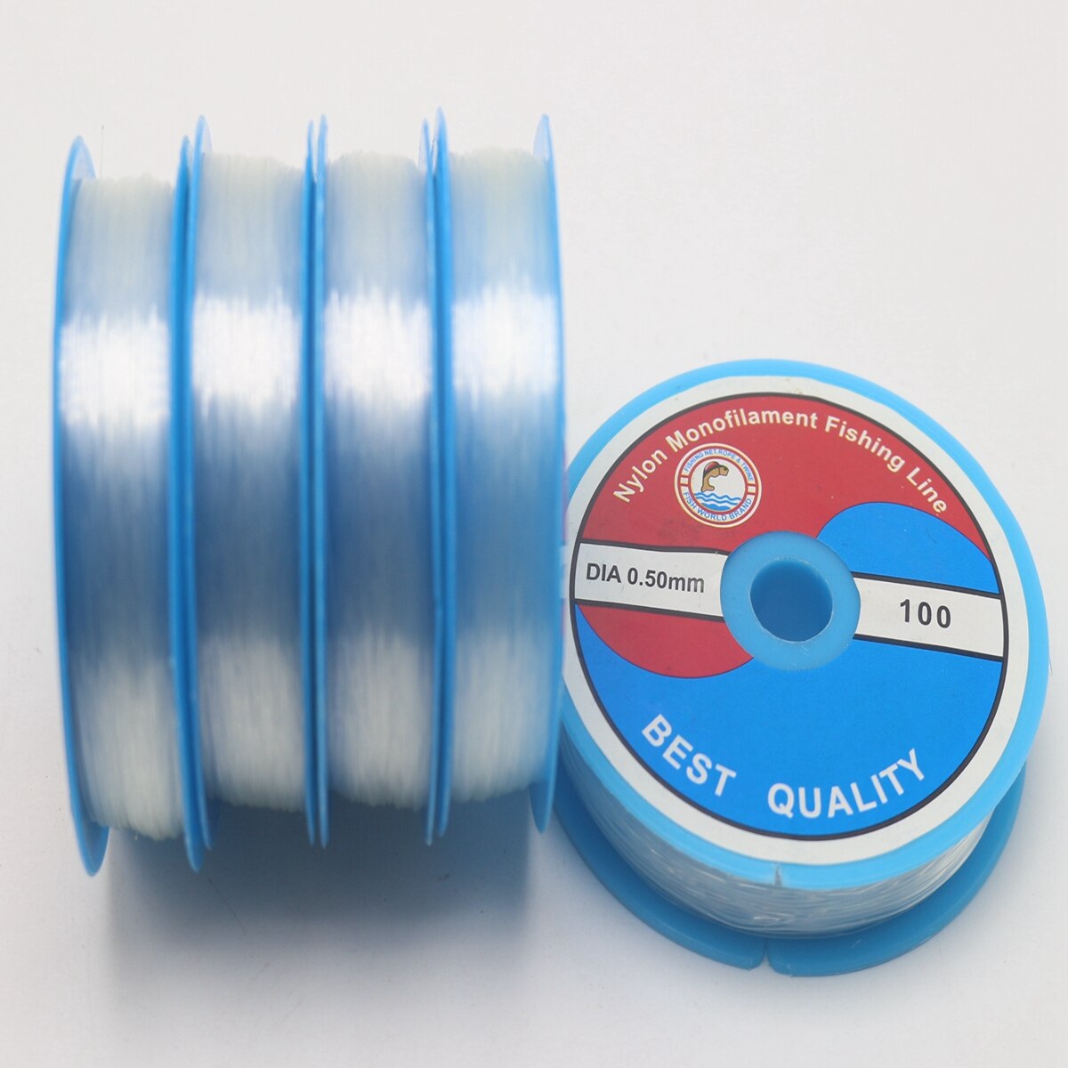 10 Roll Clear Nylon Fishing Wire Non Stretch Beading Cord Invisible 0.3mm-0.5mm: 0.5MM