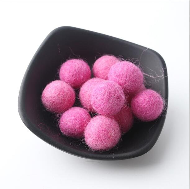 10pc/ settiä 20mm pyöreää villahuopapalloa villa pom pom helmiä 18 väriä tee-se-itse askartelu flocking pallo villapallot korut tehdä sormus helistin: Tumma violetti