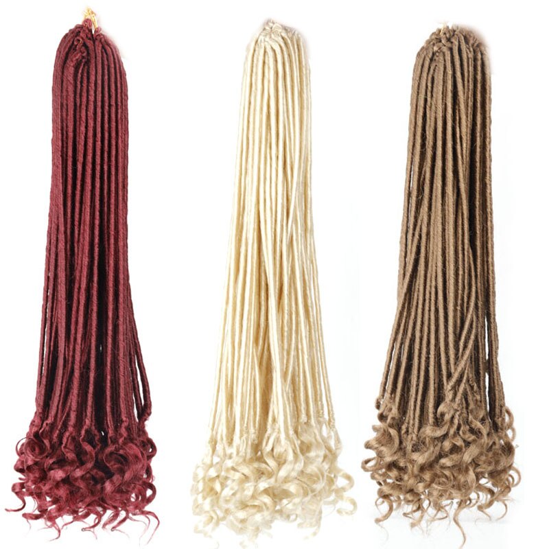 LISI dziewczynka bogini Faux Locs włosy z lokami szydełkowe włosy plecione 20 Cal szydełkowe warkocze syntetyczne robić przedłużania włosów