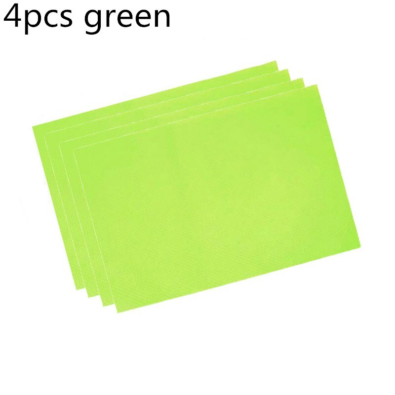 1pc/4 stuks koelkastmatten antifouling schimmel vocht op maat gemaakte matten koelkastmatten waterdichte siliconen mat geurvrij: 4 stuks 45 x 29cm groen 1