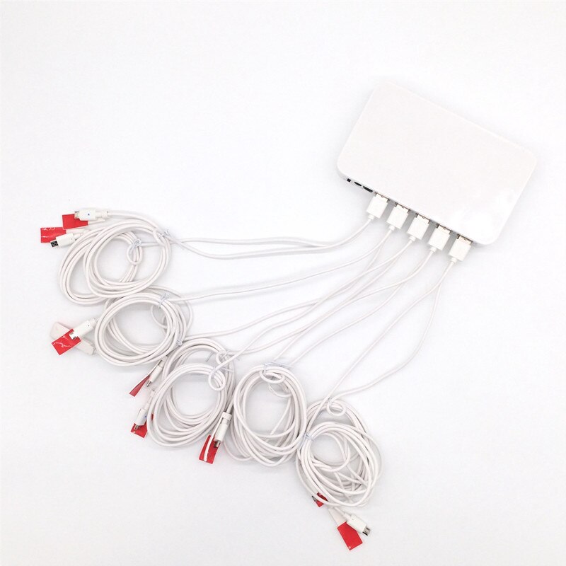 10 pcs/pack micro android ios lightning alarm charging security sensor cable