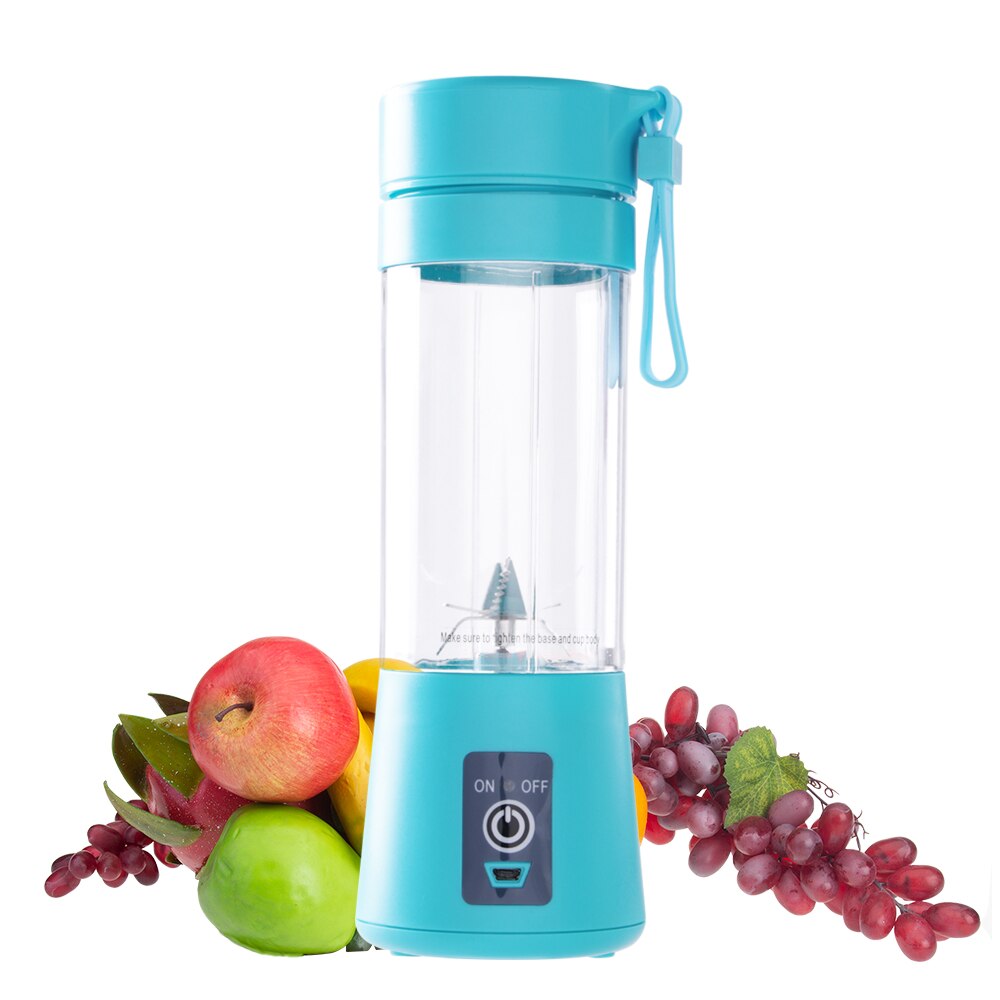 400ml Portable Juice Blender USB Juicer Cup Multi-function Fruit Mixer Six Blade Mixing Machine Smoothies Baby Food