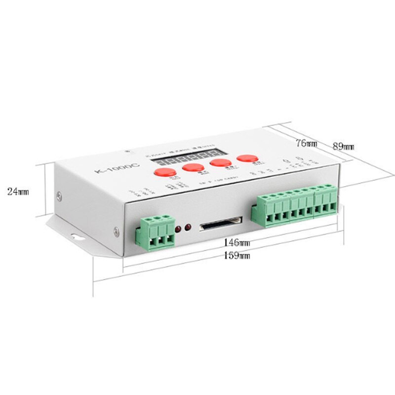 K-1000C controlador K1000C WS2812B WS2811 APA102 T1000S WS2813 LED 2048 píxel controlador de programa DC5-24V