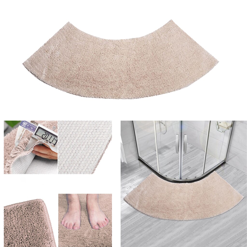Sector Non-Slip Corner Shower Mat Soft Anti-skid Bathroom Pad Tub Bathroom