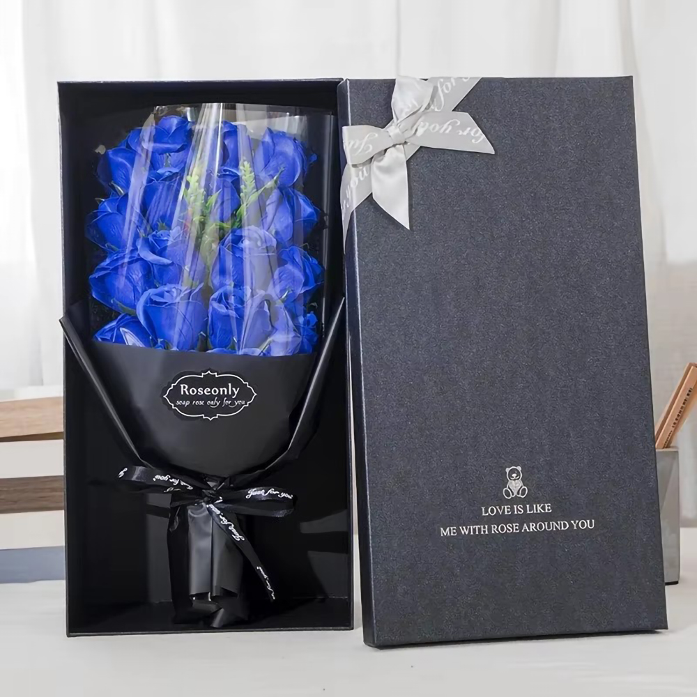 Künstliche Blumensträuße Rosenstrauß Geschenkbox für Freundin murmeln Weihnachten Valentinstag Geburtstag Hochzeitsgeschenk: verrotten