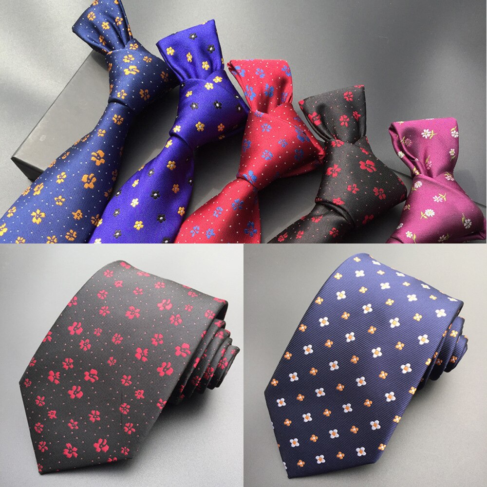 Gravata larga profissional do casamento da festa do negócio masculino do laço floral 8cm