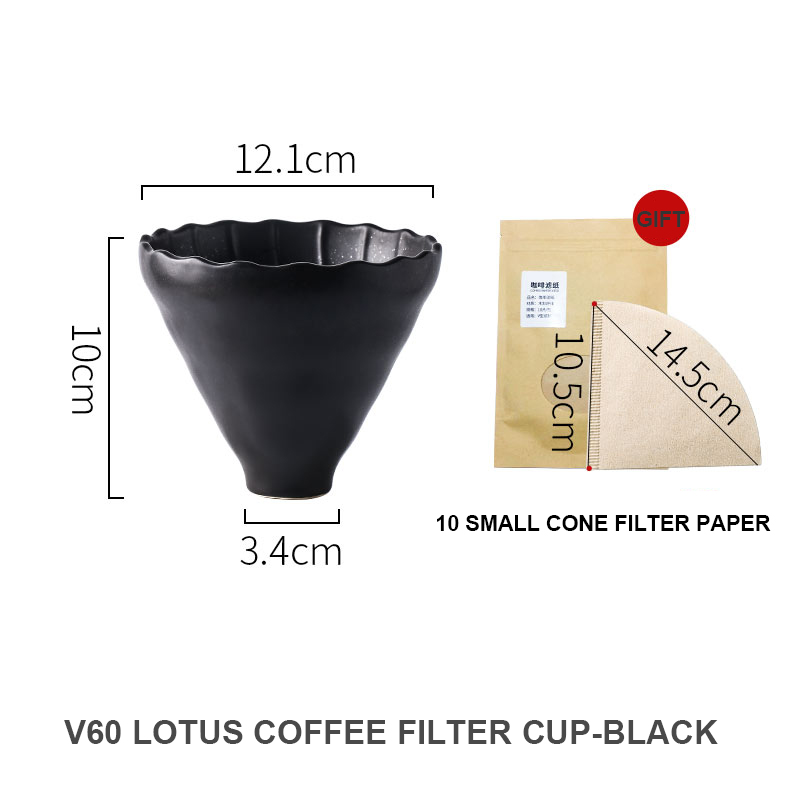 V60 espresso kaffefilter genanvendeligt keramik kaffedrypper tragt dryp kaffemaskine med holder kaffegrej kaffetilbehør