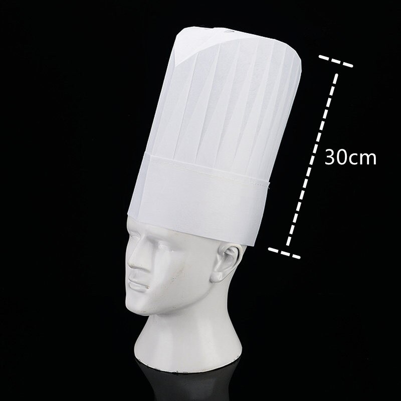 20 sztuk/worek czapka szefa kuchni hotel żywnościowy pieczenia kapelusz szef kuchni pracy kapelusz papierowy kapelusz włókniny: 20szt C