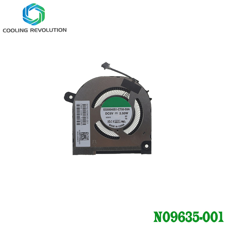 Laptop CPU GPU Cooling Fan EG50060S1-C610-S9A EG50040S1-CT00-S9A for HP Envy X360 15-EY TPN-C157 N09634-001 N09635-001: black