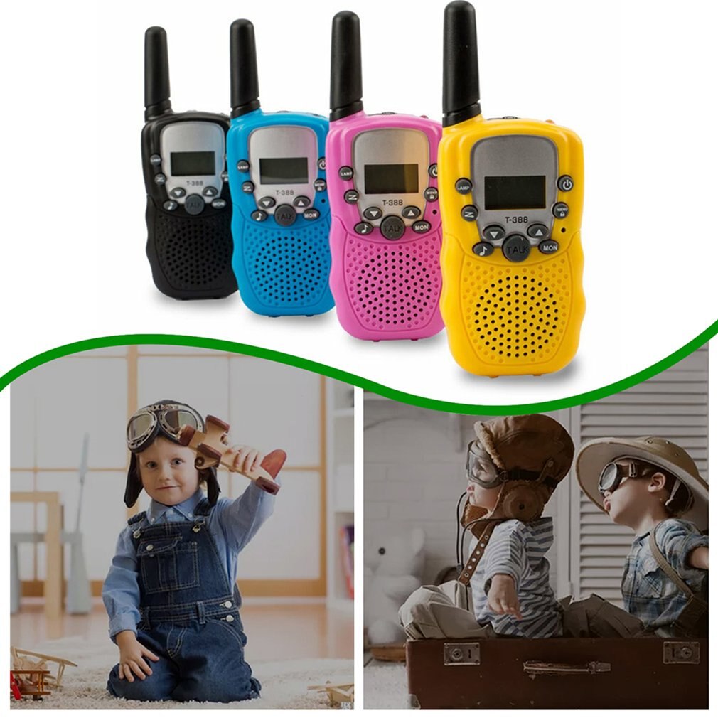 T388 talkie-walkie multifonctionnel enfant talkie-walkie Parent enfant Interaction artefact une touche fonction d'appel noir