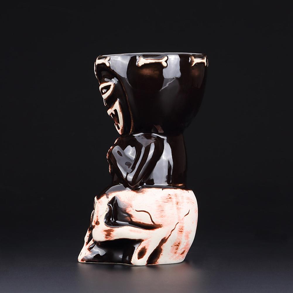 Innovative Hawaii Skull Tiki Mug Hand-painted Ceramics Cocktail Beer Cup Easter Islander 520ml Maori Tiki Wine Drink Mug