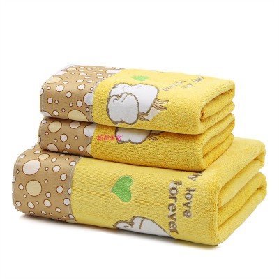 Katoen Volwassen Handdoek Set 3Pcs Kant Bad Hand Gezicht Strand Roze Handdoeken Borduren Familie Volwassen Bruiloft Thuis FG1001: 15