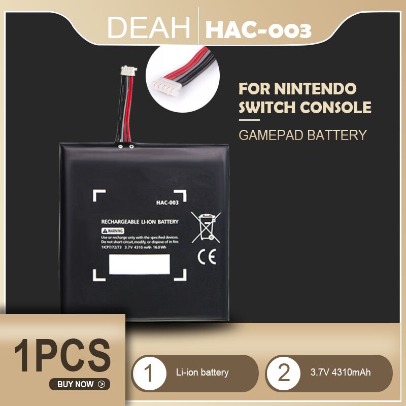 3.7V 4310mAh HAC-003 Li-ion Rechargeable Battery for Nitendo Switch Gamepad Built-in Replacement BaRtteries