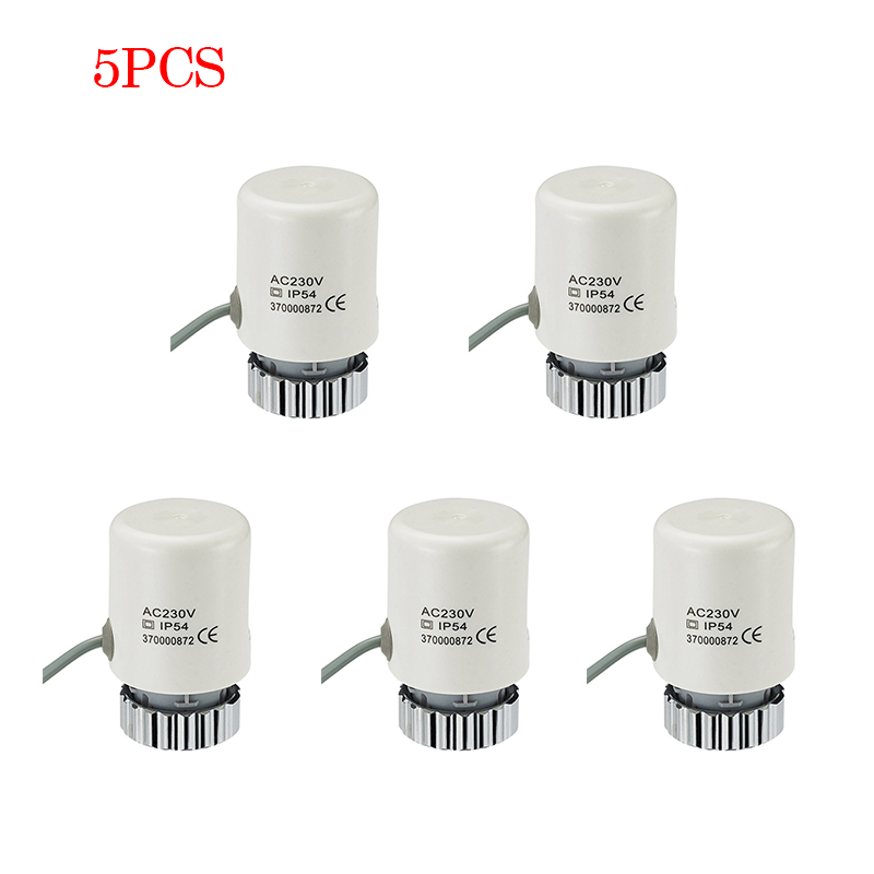 Actuador térmico eléctrico de 230V, válvula de radiador NO NC normalmente cerrada para sistema de calefacción por suelo radiante de agua: Borgoña