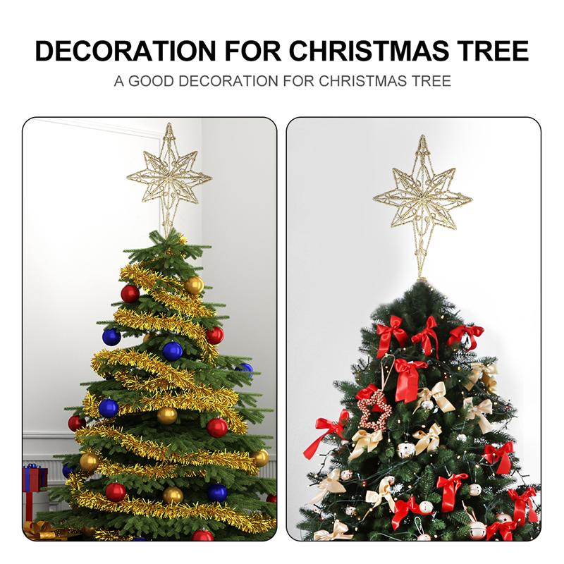 Juletræ topper anis stjerne juletræ topper juletræ topper jern stjerne festival træetop indretning til hjemmefest