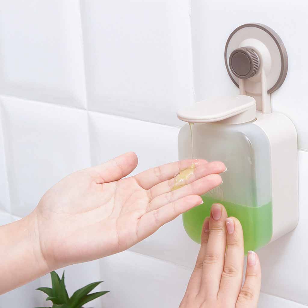 distributeur de savon mural salle de bain cuisine plat lavage liquide savon plat distributeur de lavage ventouse sous vide