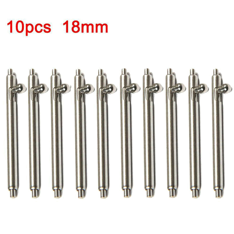16mm 18mm 20mm 22mm 24mm 10 stk hurtigutløser klokkerem fjærstenger pinner 1.5mm diameter klokkestift pepair verktøy og sett: 18mm