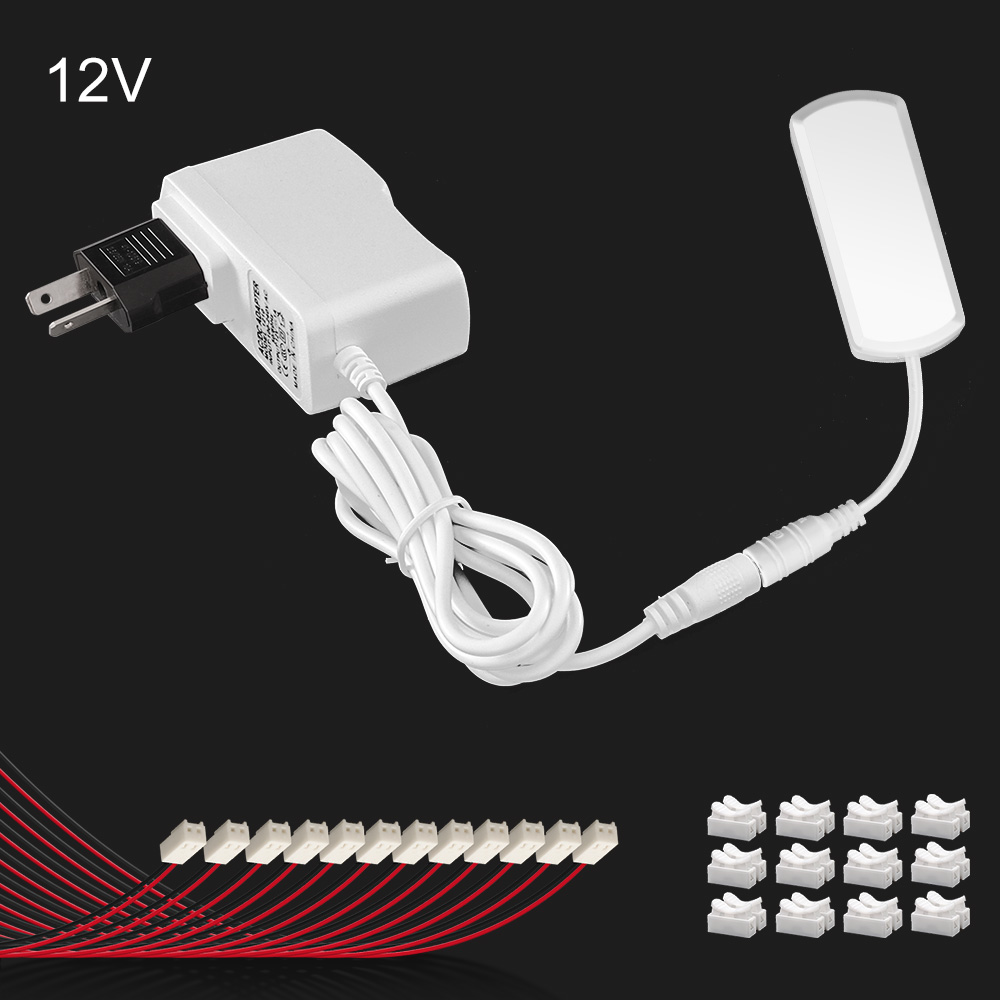 AC/DC Adapter Power Supply with 12ports Power Supply Output Universal Plug for Model Lamp/Railway/Railroad/Train Layout: GRAY