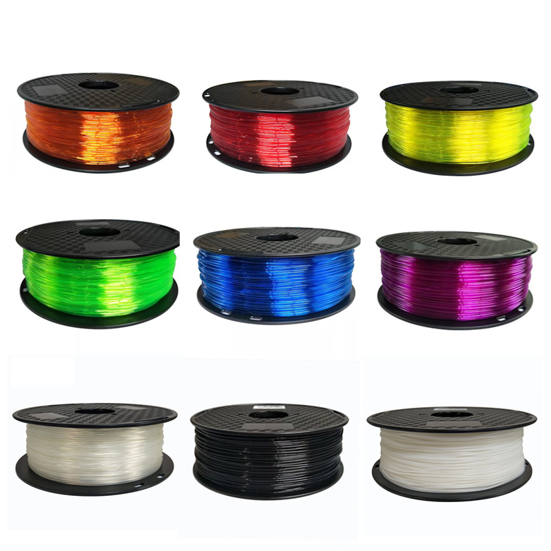 Filamento flessibile TPU 1,75 mm 200 g Filamento traslucido TPU Materiale di stampa 3D Filamento che si illumina al buio Filamento arcobaleno Blu