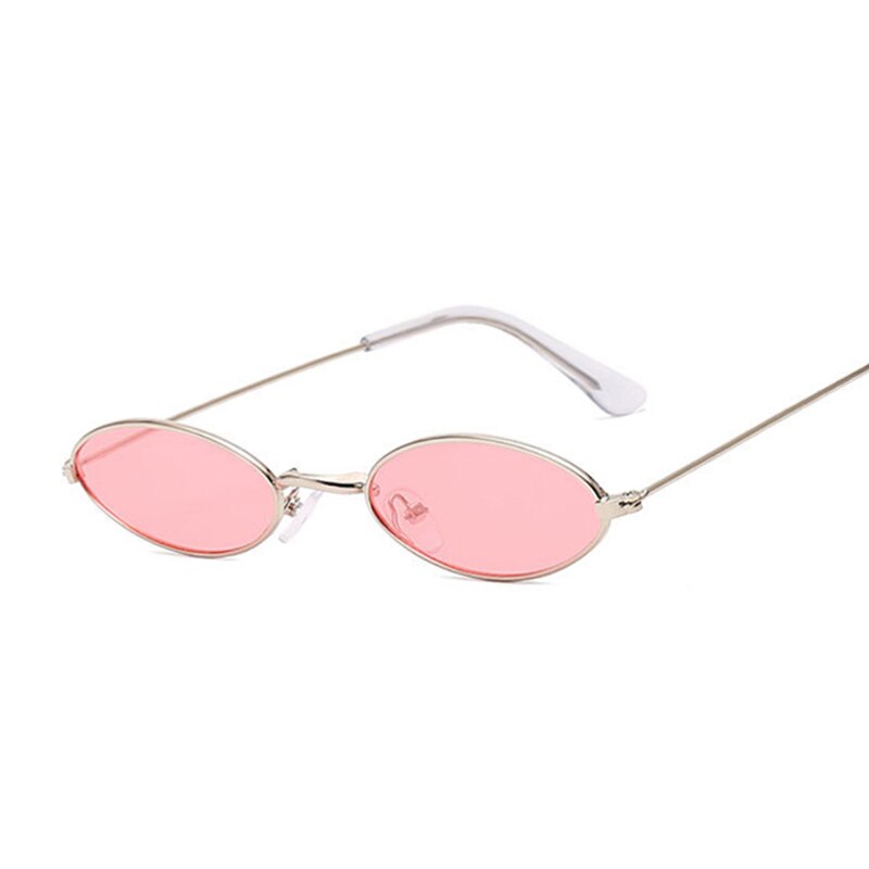 Lunettes de soleil ovales roses, petite monture, rondes pour femmes, de styliste Vintage