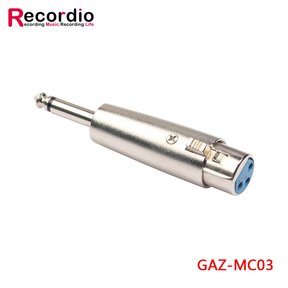 GAZ-MC15 6.35Mm Stereo Male Naar Kaart 3 Core Vrouwelijke Audio Adapte: GAZ-MC03