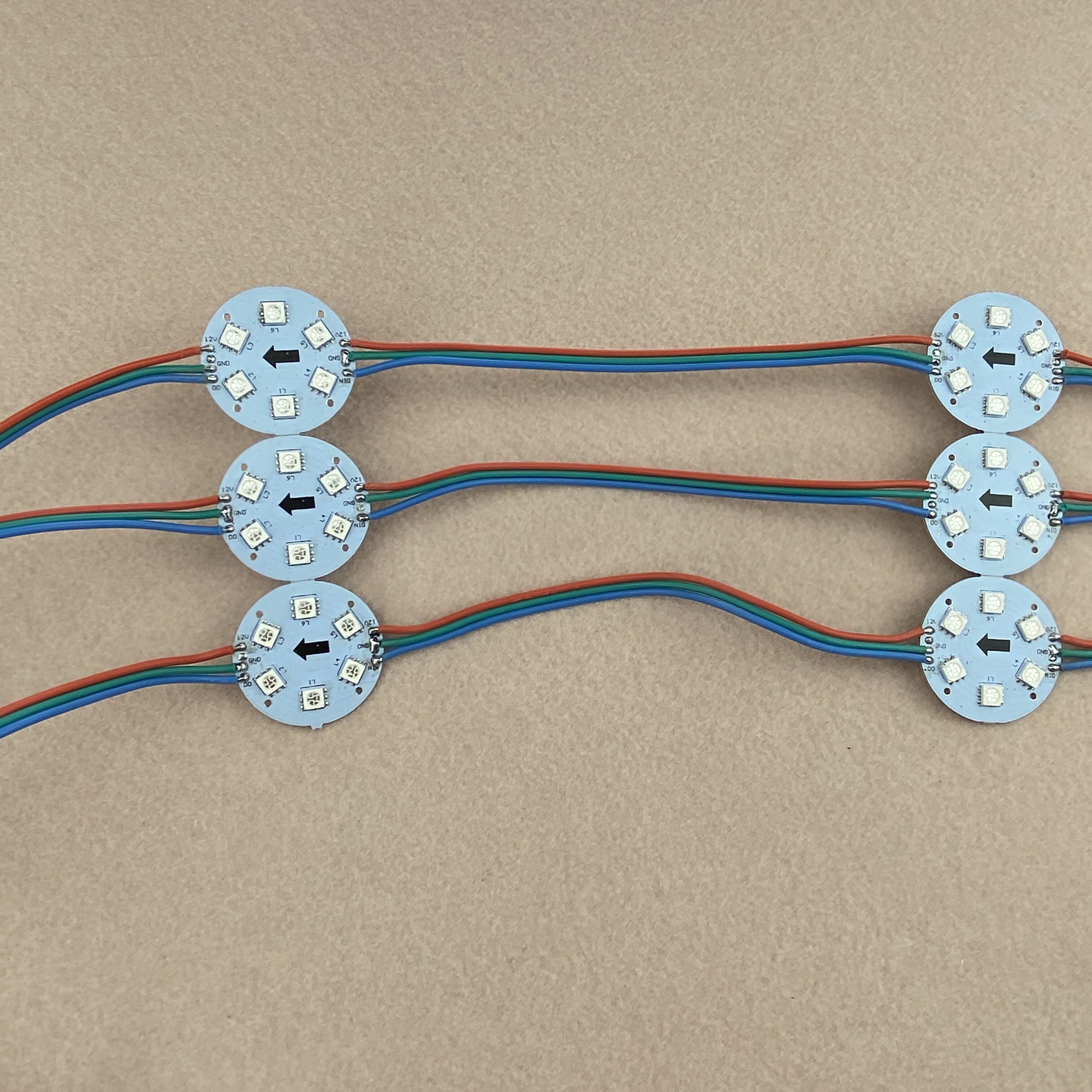 20pcs 38mm diameter WS2811 pixel module,non-waterproo;1.44W;DC12V input