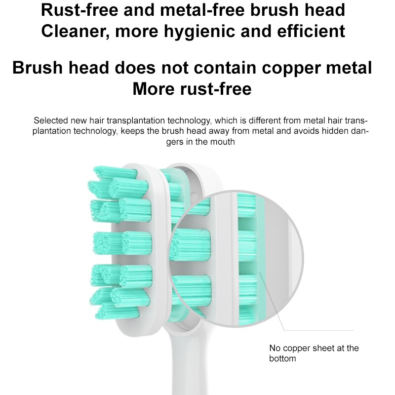 Xiaomi-cepillo de dientes eléctrico Mijia T500, Original, vibrador con Motor Ultra sónico, limpiador de higiene bucal inalámbrico