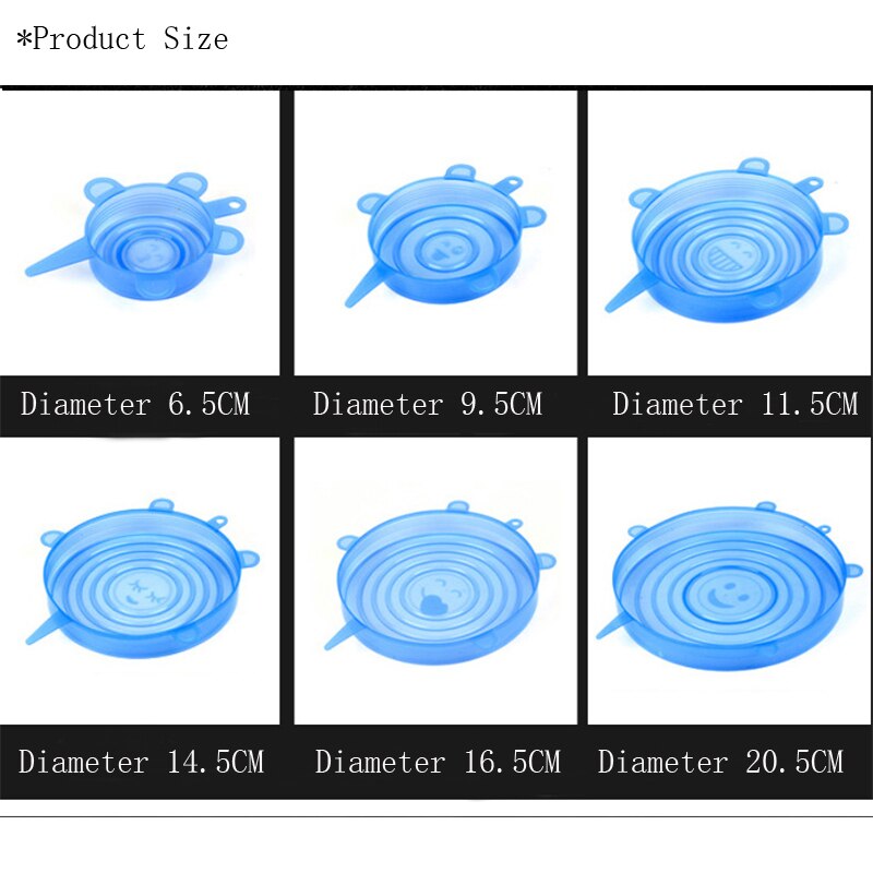 6/12Pcs Cookware Lid Bowl Microwave-cover Food-Silicone-Cover Stretch Food Fresh Cover Kitchen Accessories Plastic Wrap