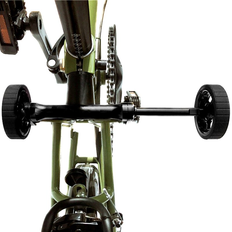 Vouwfiets Verbreden Wiel &amp; Telescopische Staaf Extension Bar Voor Brompton Achter Cargo Rack Easywheel Telescopische Stang