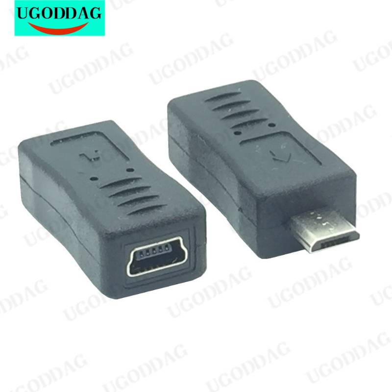 Micro USB B Male to Mini USB Female M/F Adapter Connector Converter