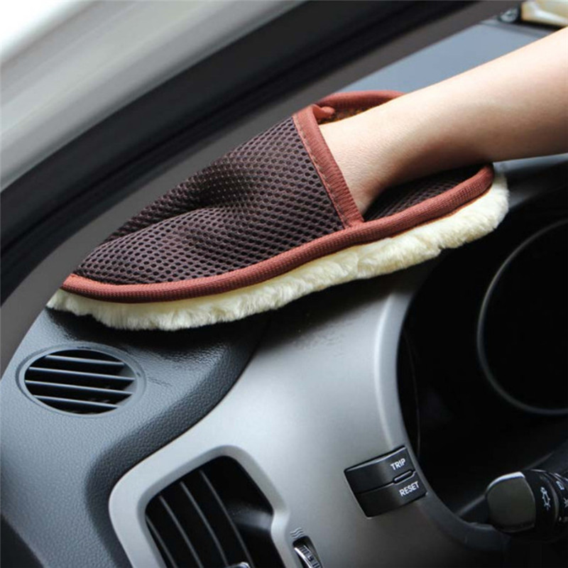 Guante limpiadora de motocicleta para coche, guante de limpieza para coche, guante de lavado para vehículo de felpa, guante de limpieza y pulido escobilla de manopla