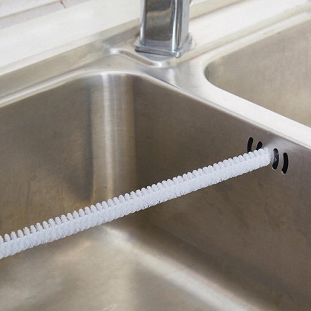 Sewer Cleaning Brush Freely Bendable Pipe Brush Sewer Drain Brush Bathroom Cleaner Hair Dredger Dredging Kitchen Pool Sink L6H7