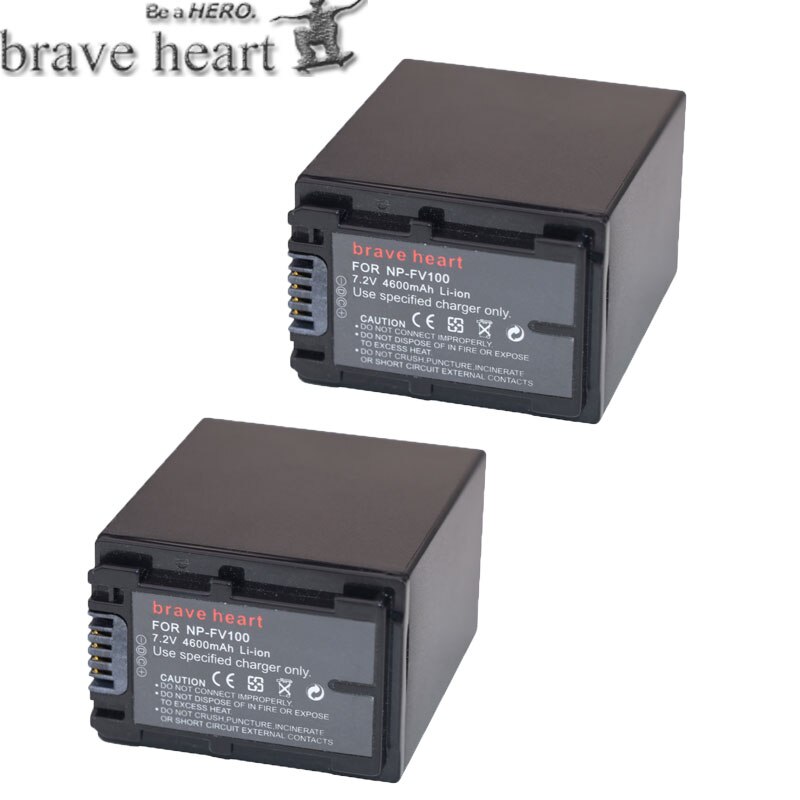 Batería NPFV100 de 4600mAh para Sony NP-FV100, NP-FV30, SX83E, SX63E, lote de 5 unidades: 2battery