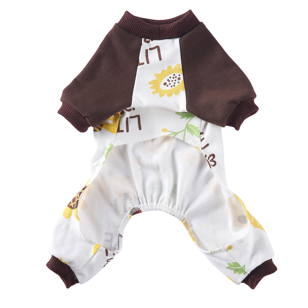 Overall pyjamas valp kattkläder kläder pyjamas terrier pyjamas overaller valp kattkläder kläder pyjamas för små hundar b: Litet bi / Xl