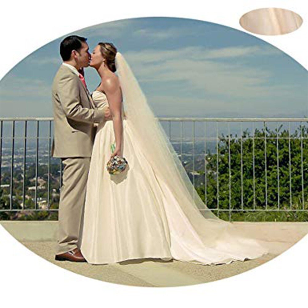 Wedding Accessories 3 Meters 2 Layer Wedding Veil White Ivory Simple Bridal Veil With Comb Wedding Veil