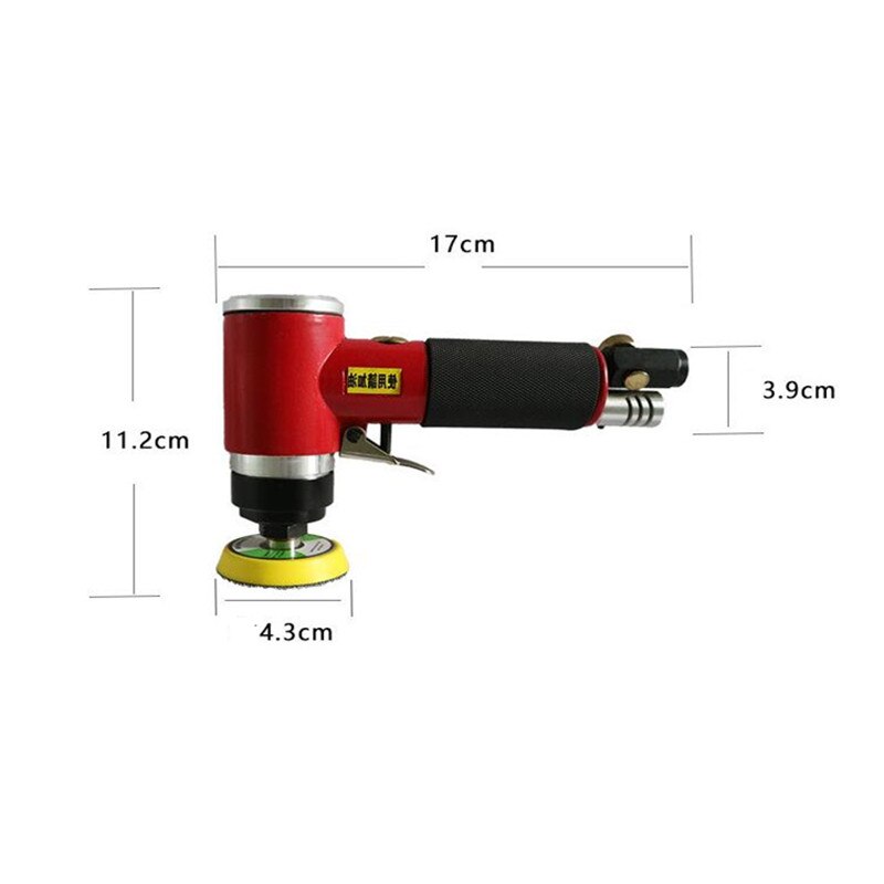 Lijadora de ángulo de aire excéntrica para coche, pulidora neumática, pulidora con almohadilla de lijado de 2 pulgadas y 3 pulgadas
