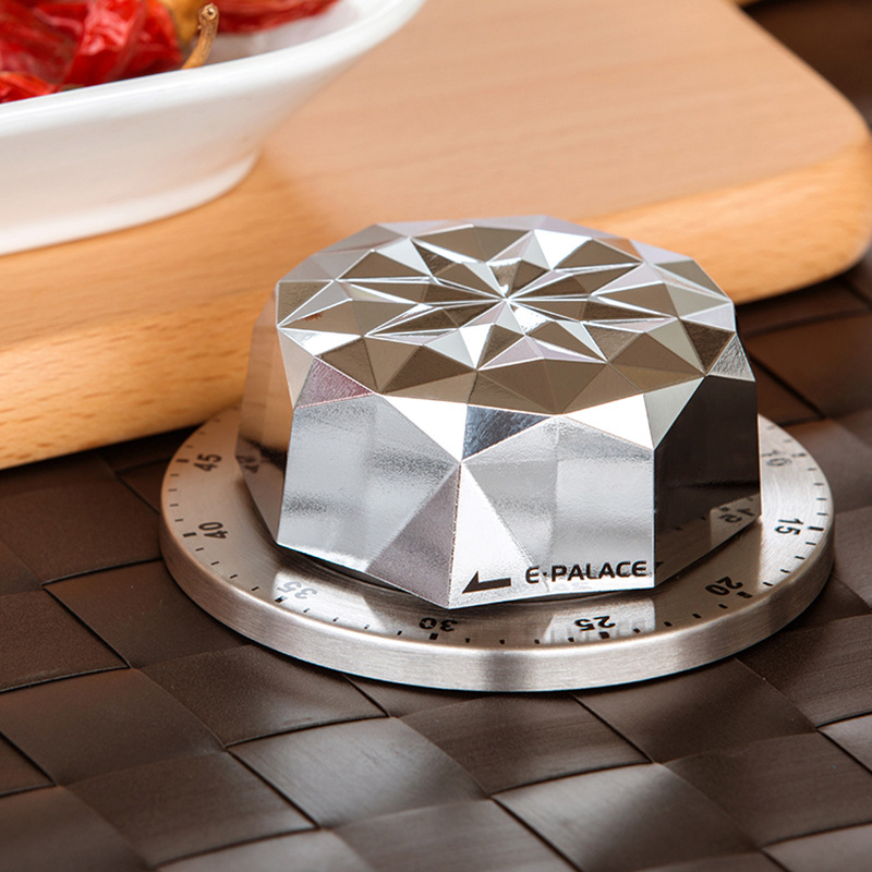 Mechanische Timer Rvs Bloem Countdown Multifunctionele Learning Creatieve Timer Magnetische Keuken Herinnering Wekker