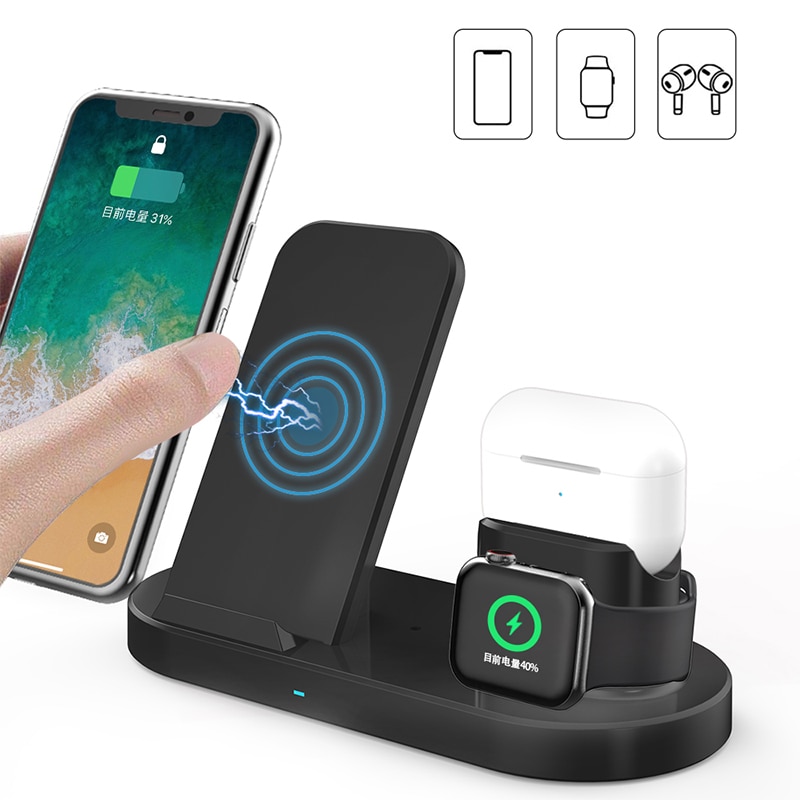 3 in 1 Wireless Charger Fast Charging For iPhone11 Pro XR XS Max 8 for Apple Watch 2 3 4 5 6For AirPods Pro 3 2 Wireless